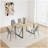 55" Dining Table modern rustic Industrial Rectangular MDF Wood Colour For 4-6 Person, With 1.5" Thick Engineered Wood Tabletop and Black Metal Legs, For writing DeskKitchen terrace Dining Living Room