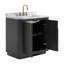 Corbin 36" Freestanding Single Bathroom Vanity with Carrara Marble Top