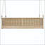 Lit balancelle simple en bois massif classique avec bois d'acacia et rotin tissé à la main - teck clair-129584716