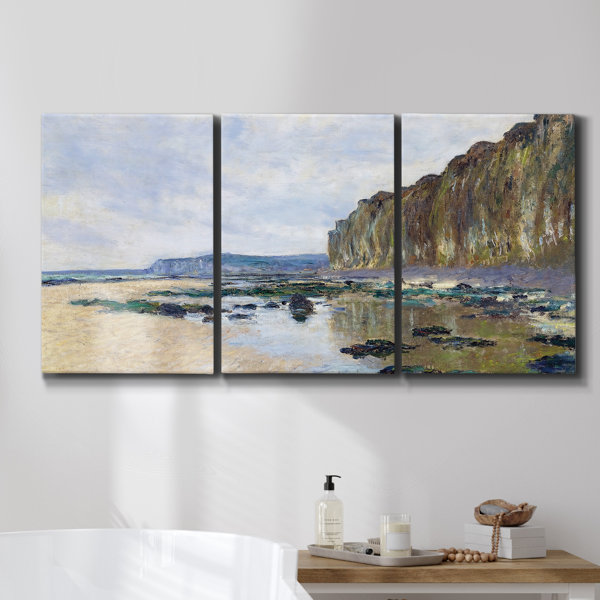 Millwood Pines Low Tide At Varengeville, 1882 3 Pieces | Wayfair