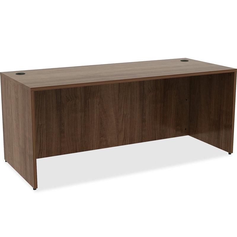 Essentials Series Desk Shell, Mahogany, 29.5" H x 72" W x 30" D