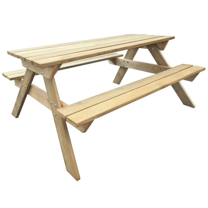 Wood Patio Dining Set with Rectangular Table