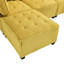 Canapé modulaire Luxury, 6 places, siège en velours côtelé jaune-269071748