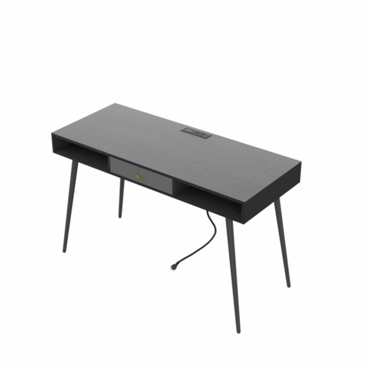 Corrigan Studio® Mid Century Desk With USB Ports And Power Outlet; Modern Writing Study Desk