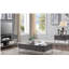 Table basse avec plateau relevable en chêne gris et chrome