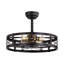 Ventilateur de plafond en cage noir élégant de 22 po avec télécommande et ensemble d'éclairage Cissline-1458025064-1458025045
