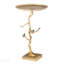 Table contemporaine 16,9 po x 16,9 po x 28 po or brillant