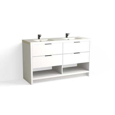 Vue 60" W Freestanding Double Bathroom Vanity