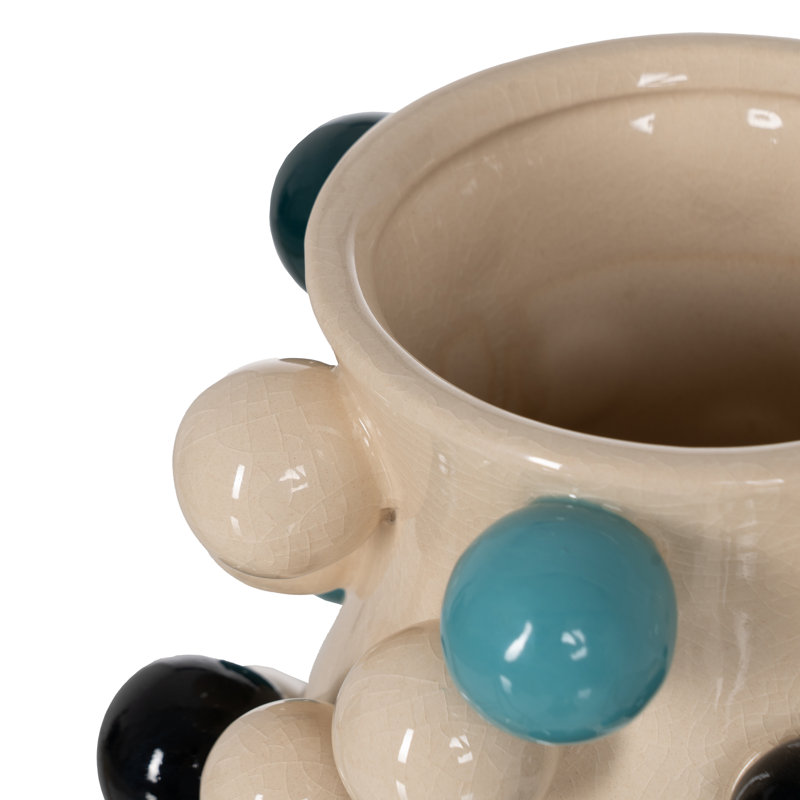 Paullina Ceramic / Porcelain Table Vase, Beige