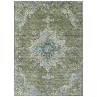 Machine Washable Indoor/Outdoor Bingel ACN2321 Global Rug