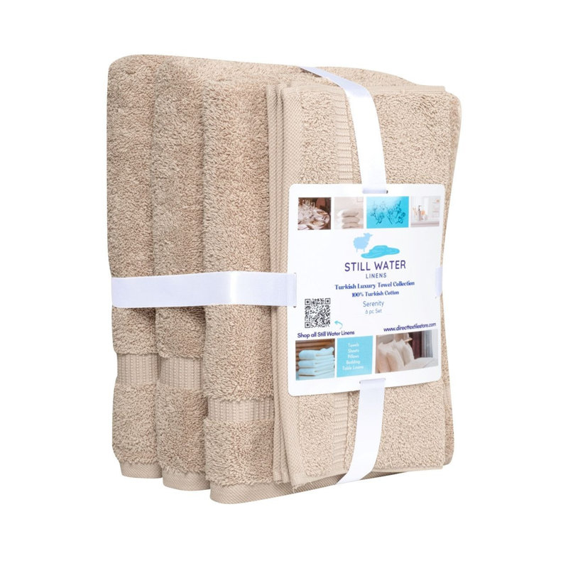 Ensemble de serviettes Serenity Luxury Hotel Turkish, 60, Taupe