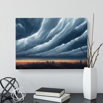 Cyberpunk Storm Clouds - Wrapped Canvas