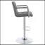 Tabouret de bar réglable gris et chrome