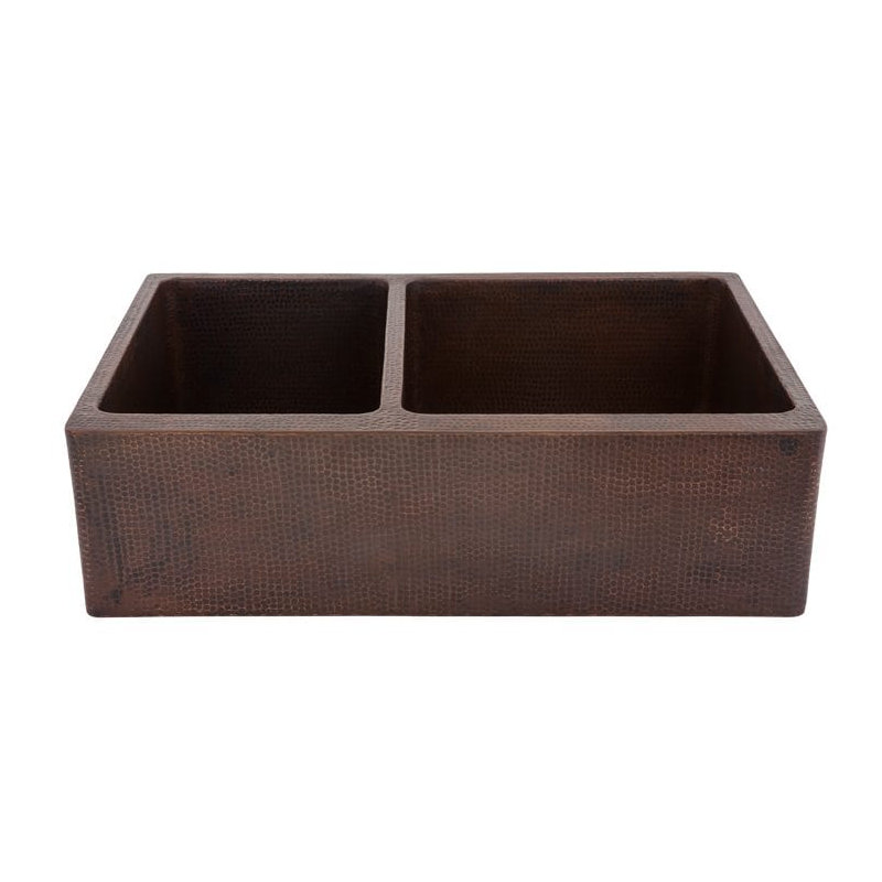33'' L Double Basin Kitchen Sink, Oil Rubbed Bronze
