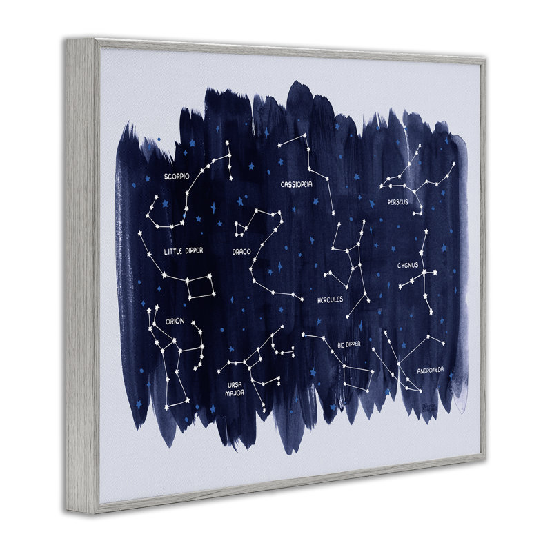 Constellations on Blue, estampe numérique de Carrie Cantwell, Estampe numérique Farmhouse, H 11 po x l 14 po