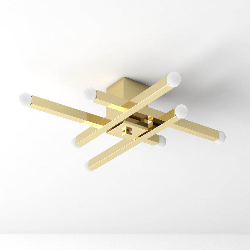 Peary Flush Mount, Aged Brass