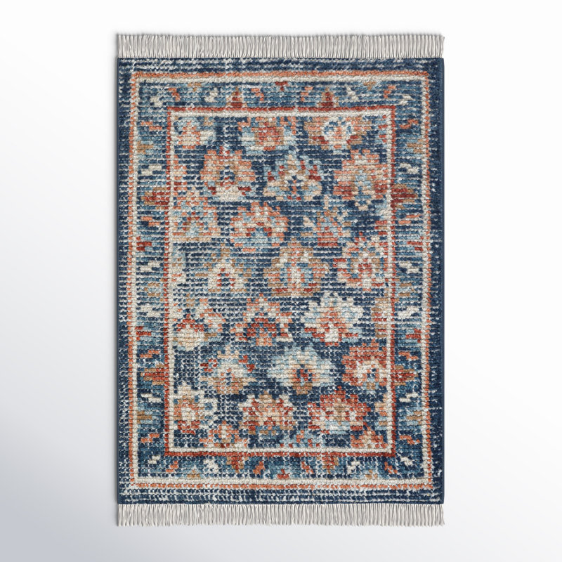 Birch Lane™ Hand Knotted Wool Floral Rug, Rectangle 2' x 3'
