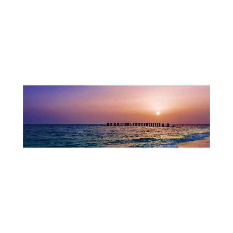 Gasparilla Island Sunset Panorama by Melanie Viola - Wrapped Canvas Panoramic Print, 152.4 cm H x 50.8 cm W x 3.175 cm D