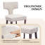 Chaise d'appoint rembourrée en tissu Farmhouse, ensemble de 2-102669843