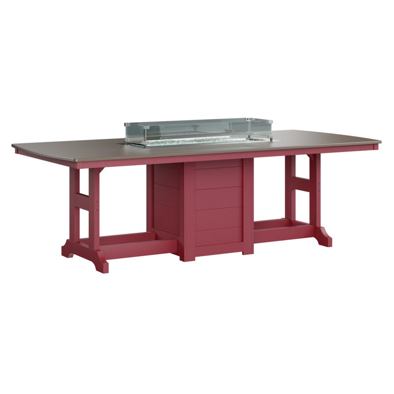 Table de salle à manger avec foyer 72 po Berlin Gardens Garden Classic, H 31 po x l 44 po x P 96 po