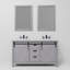Ensemble de meuble-lavabo double 60 po x P 22 po Marsyas, robinet et miroirs 24 po-1004006013-1041978894