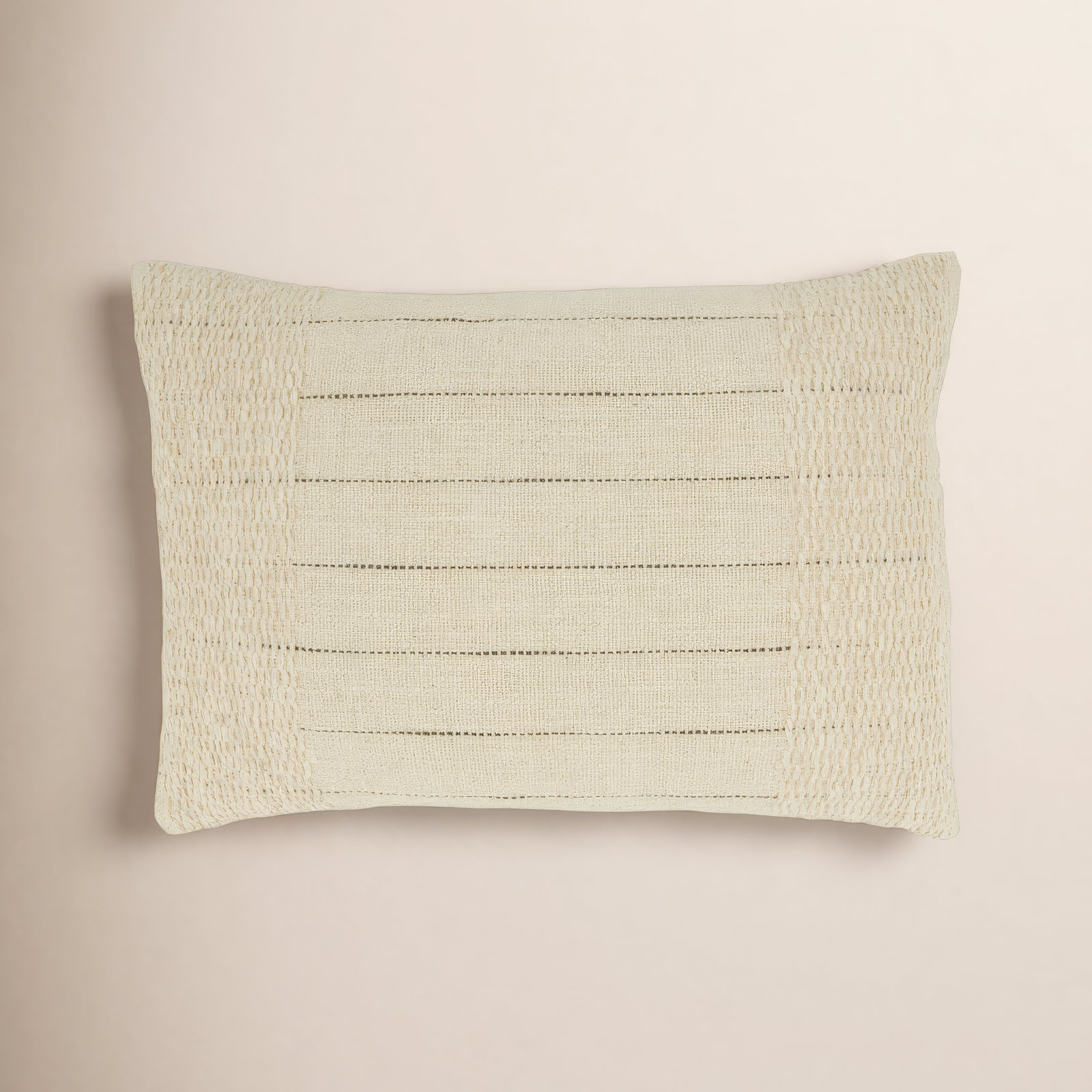 Dorothea Collection Striped Cotton Throw Pillow, Polyester/Polyfill
