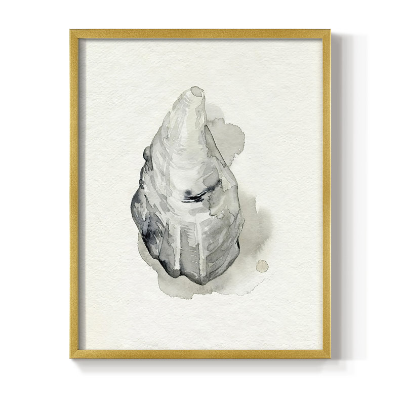 «Oysters on the Bay III», reproduction encadrée - bois massif, H 10 po x l 8 po