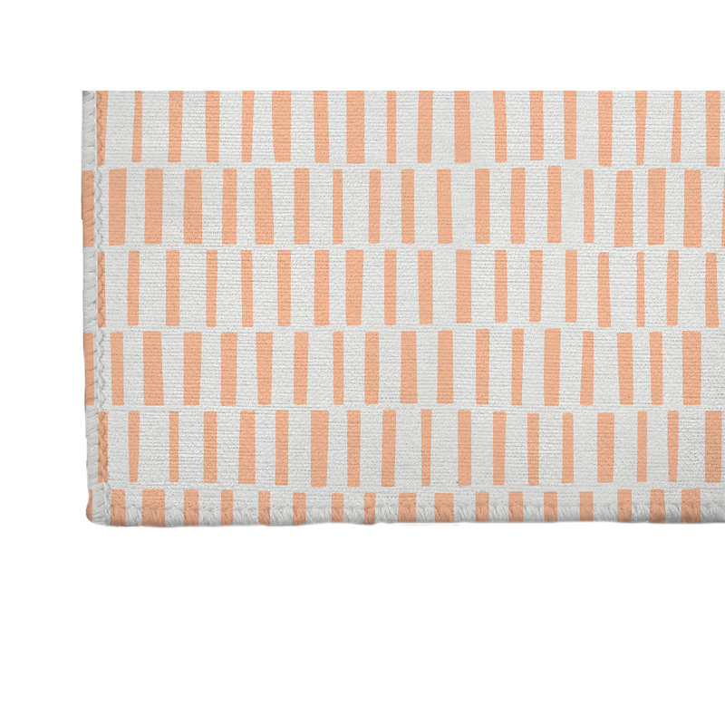 Tapis de jeu pour enfants Flat Attack, Rectangle 5 pi x 7 pi, Pêche / orange