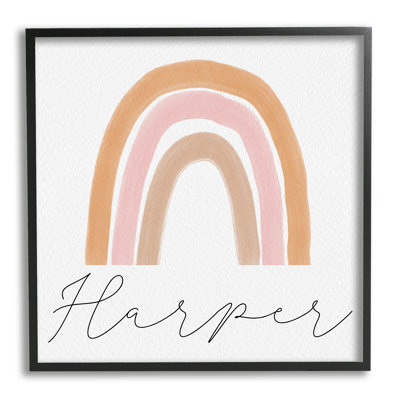 Art mural personnalisé Soft Boho rainbow cmw-076