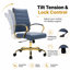 Fauteuil de bureau pivotant en cuir Naudain-58177232-132200683