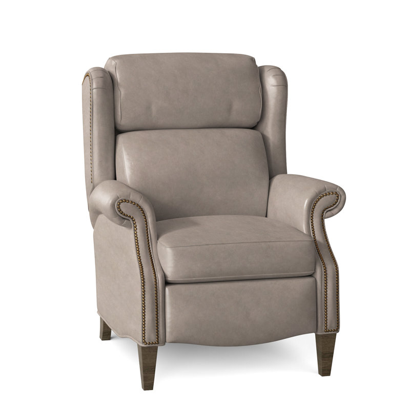 Fauteuil inclinable en similicuir Miller, Naturel français, Pavées, Cuir véritable Outsider Raven