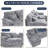 5 Piece U Shape Sectional Sofa Cloud Couch Double Chaise Sectional Couch with Console-685234343