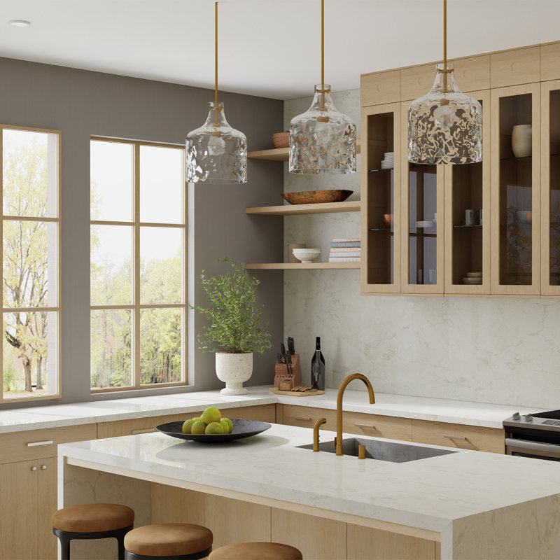 Luminaire suspendu en forme de cloche à 1 lumière Baldwyn, Laiton vieilli