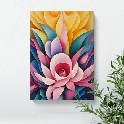 Hypnotic Flowers Abstract - Wrapped Canvas