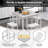 Ebern Designs 5 Pcs Bar Table Set Square Dining Table & 4 Pvc Leather Upholstered Bar Stools-1828303455