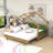 Twin Wooden Kidsbeds with House Frame and Playful Design-1716529734