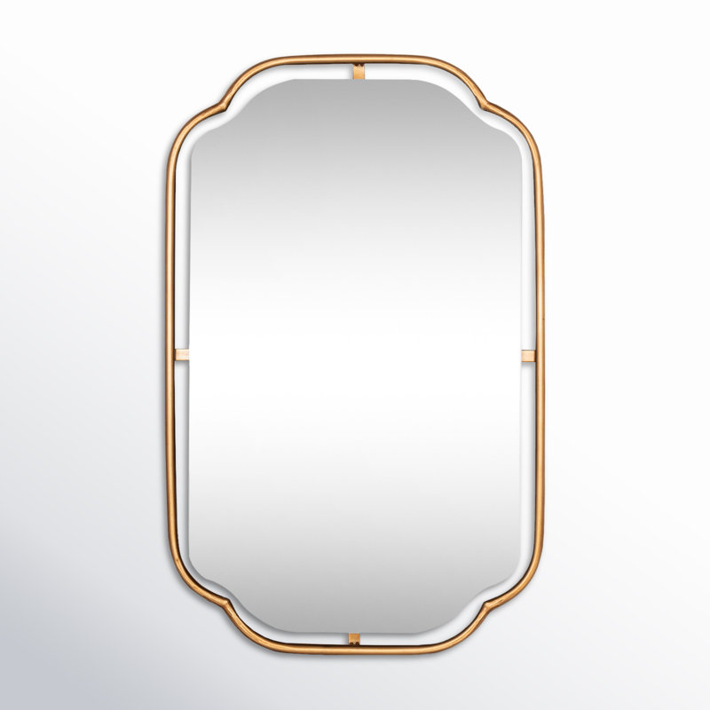 Sebastian Wall Mirorr, Matte Black, 34" H x 22.25" W