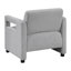 Élégant fauteuil gris Boucle, hauteur de 30,5 po, fabrication en contreplaqué, chaise de luxe sophistiquée en gris, rembourrage en mousse pour les jambes de 25 po-1972115454