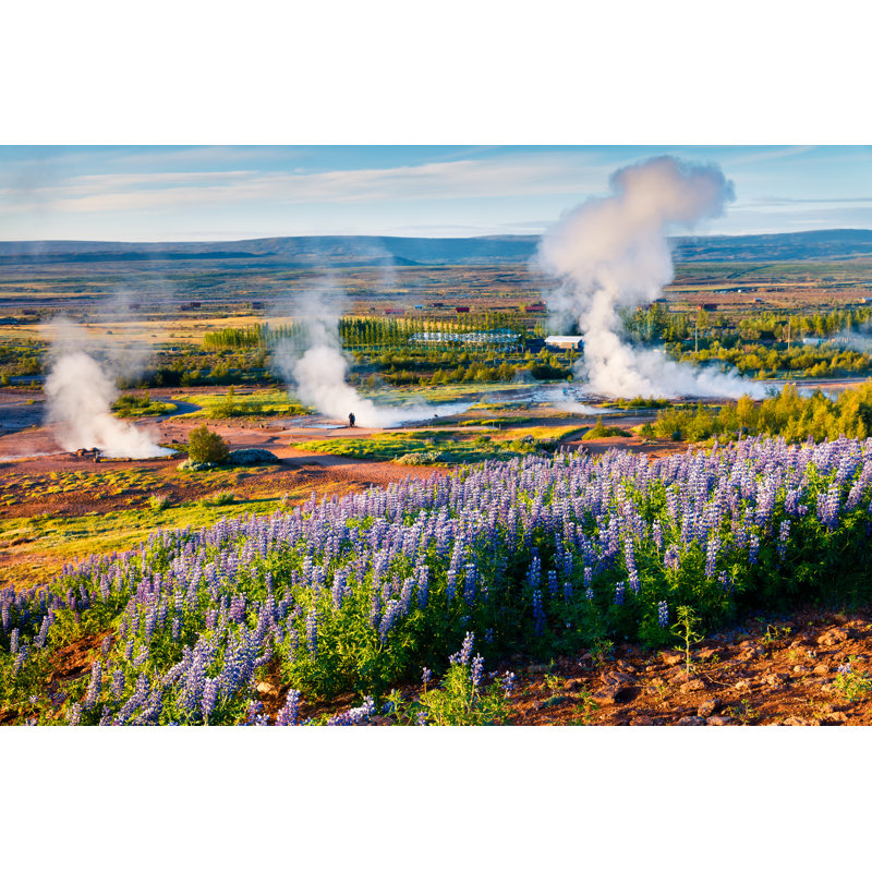 Warthen Haukadalur Valley by Andrew_Mayovskyy - Wrapped Canvas Print, 20cm H x 30cm W 3.8cm D
