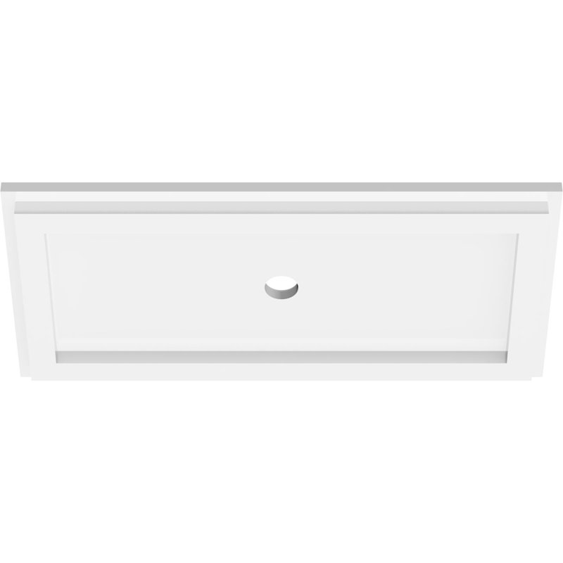 Médaillon de plafond rectangulaire rectangulaire en PVC de qualité architecturale, H 1 po x l 16 po x P 8 po