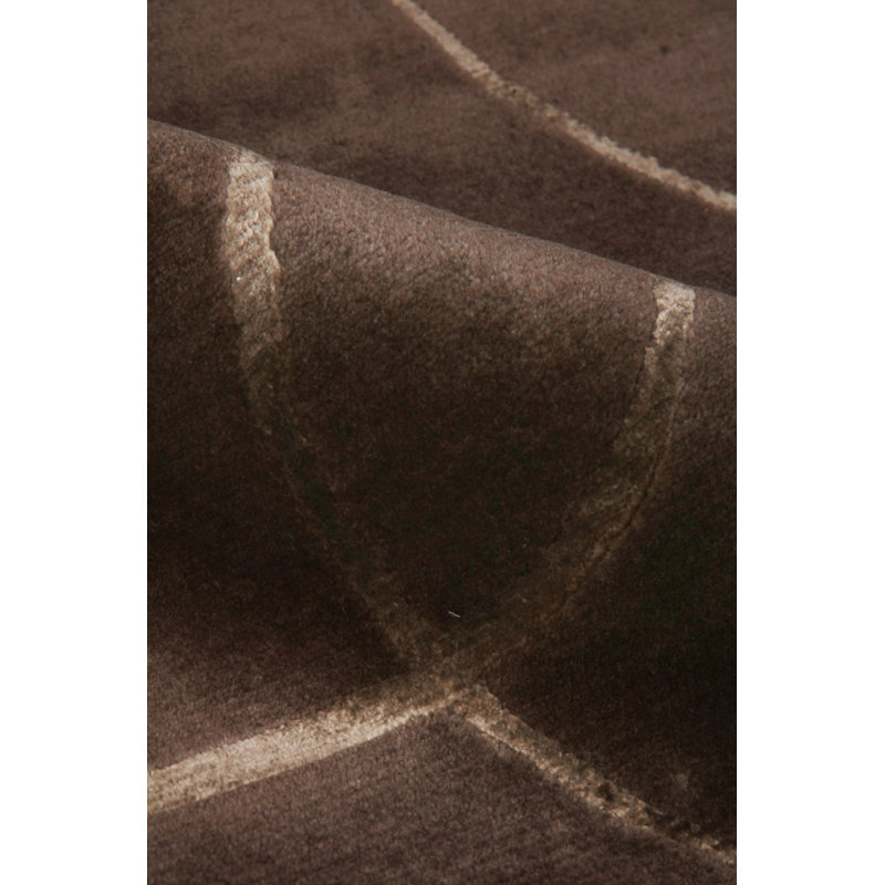 Super Tibetan hand-knotted Wool/Bamboo Silk Chocolate Area Rug