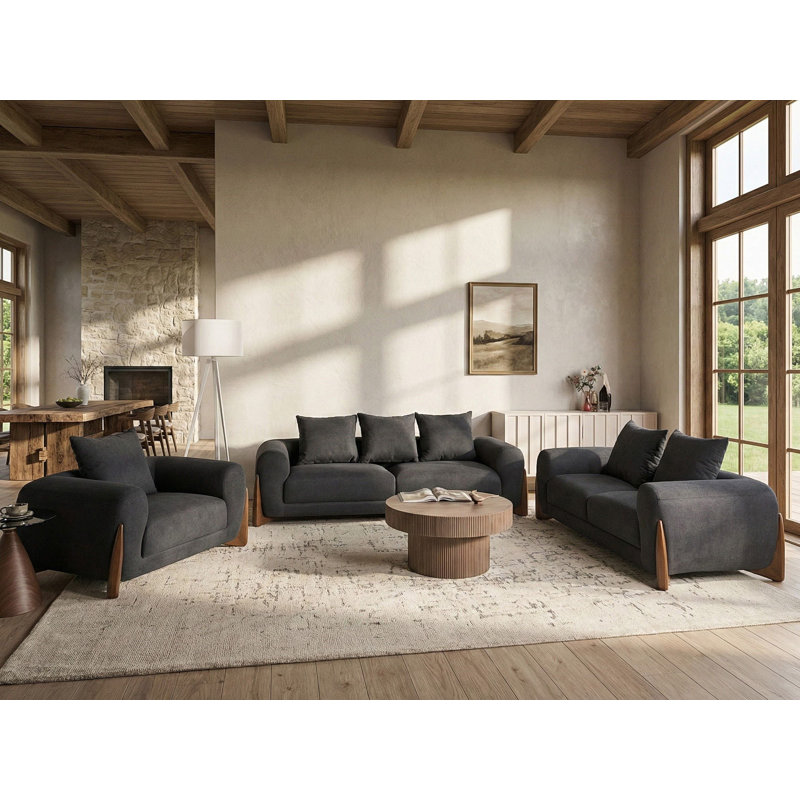 Tavin Sofa, Black, 2