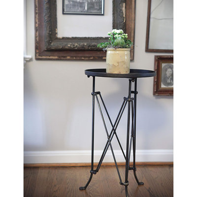 Bronze Accent Table - Unique Round Design For Living Room & Entryway