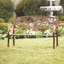 Banc de jardin en métal antique avec dossier en forme d'arbre de vie