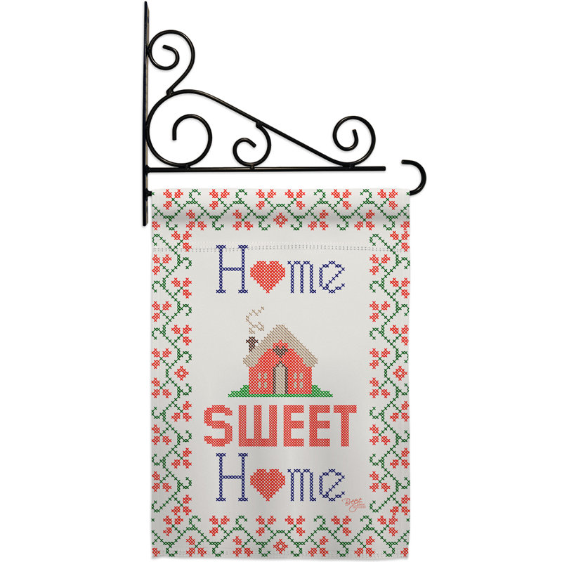 Ensemble de drapeaux en polyester 18,5 po x 13 po Welcome Sweet Home