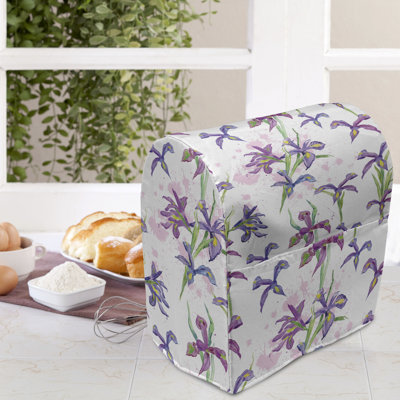 Housse pour batteur sur socle blanc / bleu
