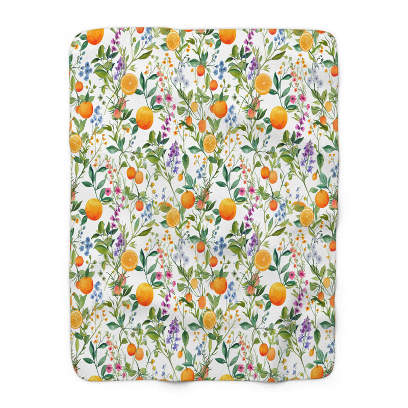Couverture Citrus Burst Bloom, Grand lit