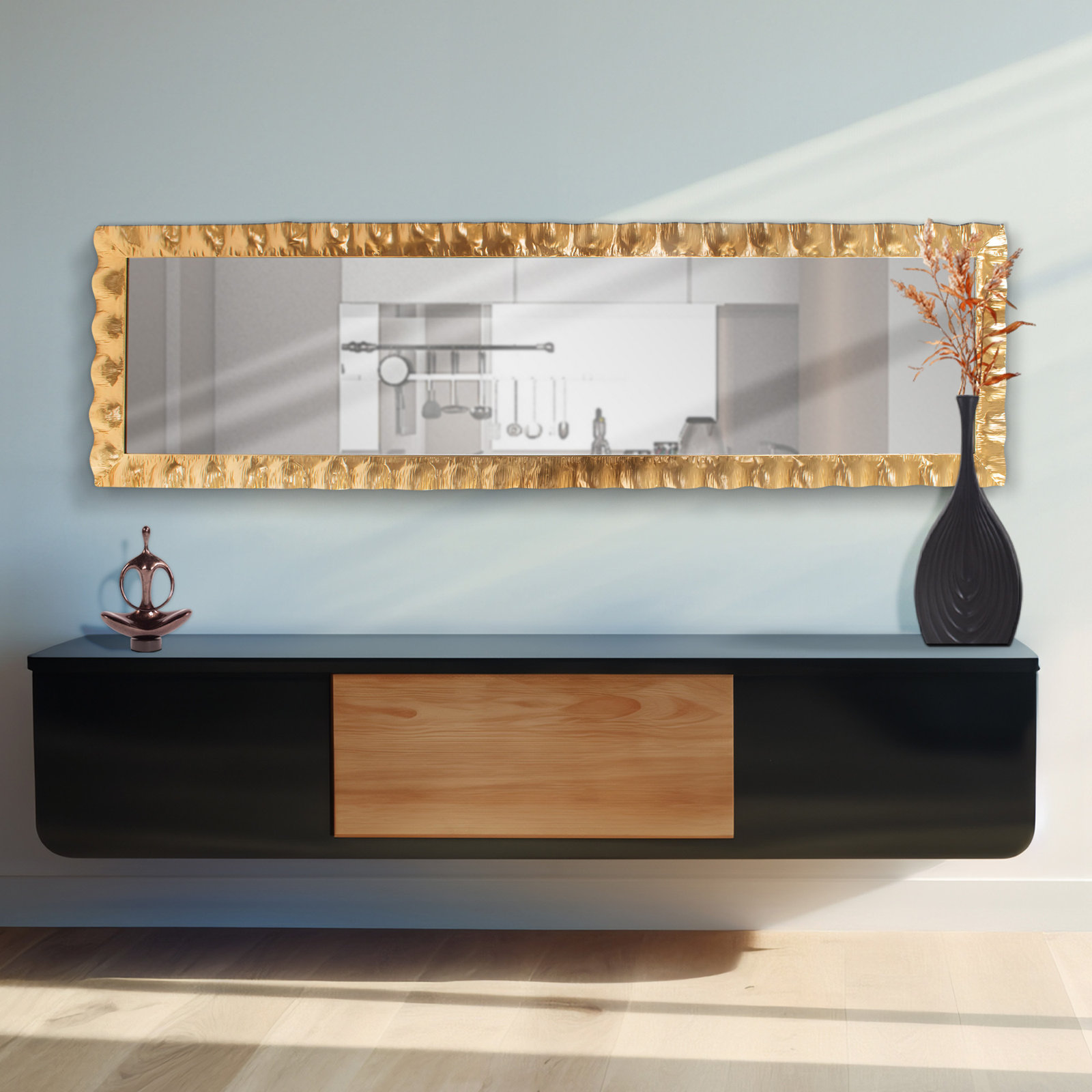 Theodore 30" Full-Length Mirror, 72" x 20", Gold