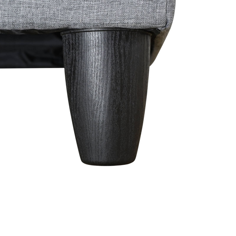 Grey Linen 2-Piece Sectional Sofa Set with Chaise, Light Gray Linen Blend, Right Hand Facing
