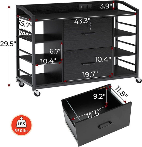 Latitude Run® 1 - Drawer Filing Storage Cabinet & Reviews